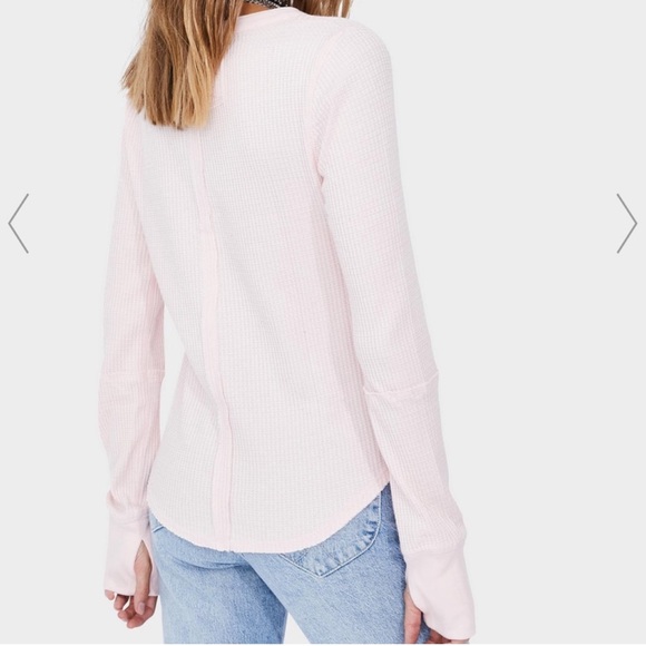 FREE PEOPLE Everest Thermal Top in Bubblegum Pink - Picture 2 of 6